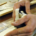 Shaving the wood for an Elco Launch