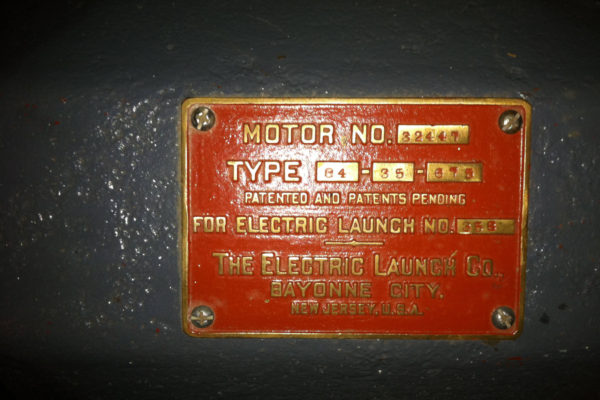 wenona electric launch- electric boat motor